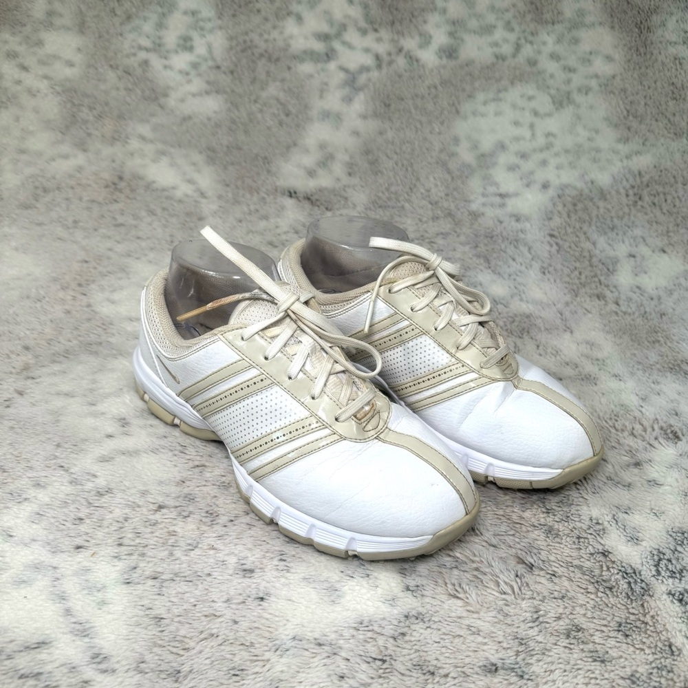 Nike Delight Tac Golf Shoes Womens Size‎ 7 White Birch Spikes 317622-121